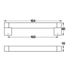 JULY Kulp mat siyah 160 mm