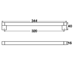 JULY Kulp mat siyah 320 mm
