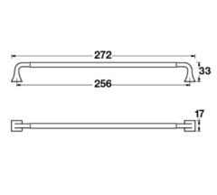 ELMER Kulp mat siyah 256mm