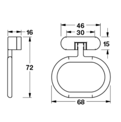 HENDEL Sarkaç kulp mat siyah 32mm