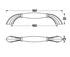 ROOSA Kulp mat siyah 160mm