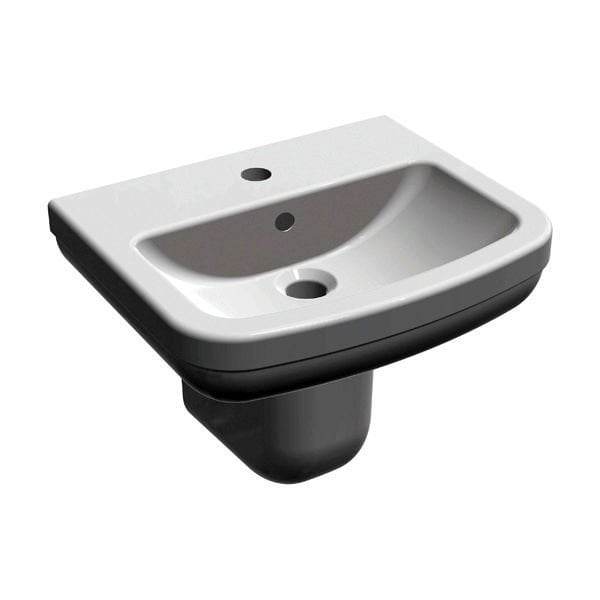 GLOW Lavabo,parlak beyaz,450x350mm