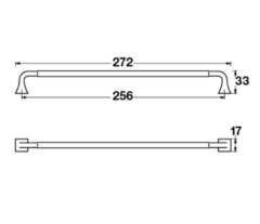 ELMER Kulp parlak pirinç 256mm