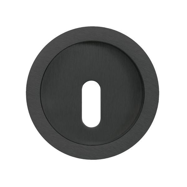 ROUND Gömme kulp (oda) mat siyah