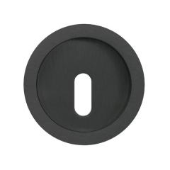 ROUND Gömme kulp (oda) mat siyah