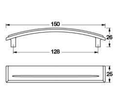 SAHARA MK Kulp antik bronz 128mm
