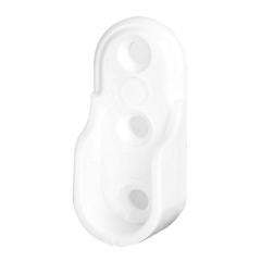 Flans oval plastik, beyaz