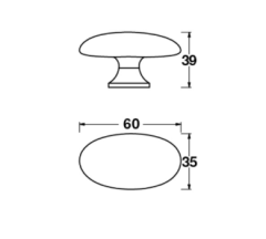 IVA JR Dügme kulp antik gümüs 60mm