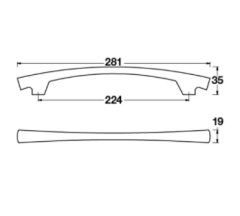 ARCO Kulp parlak bakir 224mm