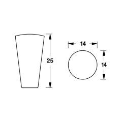 VASSO Dügme kulp parlak krom 14mm