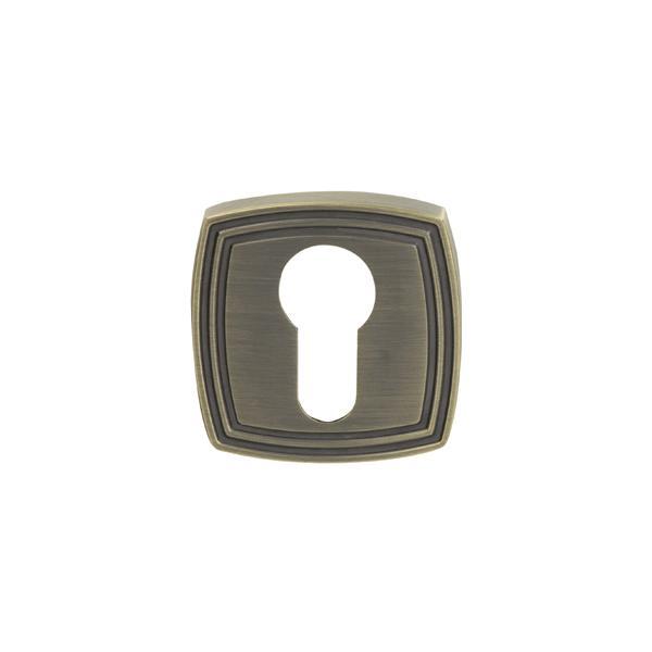 Rozet (barelli) kare çizgili antik bronz