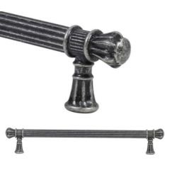 Lüks Çizgili Rustik Antik Gümüş 160 Mm Kulp