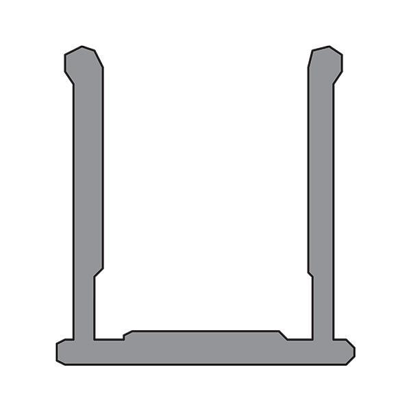80-G Üst tasiyici ray kap.sabit 1000mm