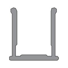 80-G Üst tasiyici ray kap.sabit 1000mm