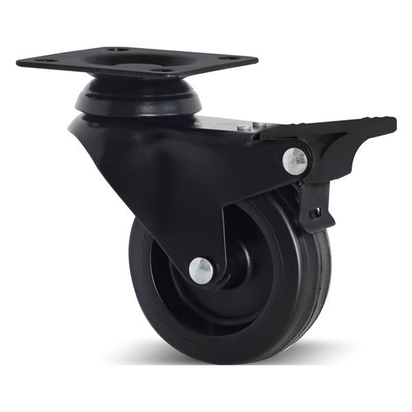 BLACKY Tekerlek plk,f.li, siyh Ø75x104mm