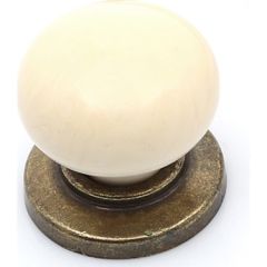Düğme Antik-Krem Lüks Porselen Kulp - 6