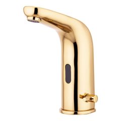 Altın Gold Fotoselli Lavabo Bataryası (Çift Girişli)