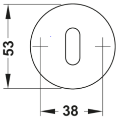II-M Rozet (pc) yuvarlak mat siyah