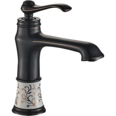 Volga Serisi Siyah Lavabo Bataryası