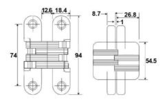 CMH 45 Gizli mentese mat krom 45kg