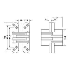 CMH 85 Gizli mentese mat krom 85kg