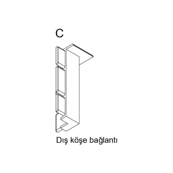 BASEBOARD Dış köşe bağlantı 10lu paket