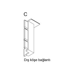 BASEBOARD Dış köşe bağlantı 10lu paket