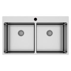NOVARA14 Eviye,870x505mm,pas.çel.firçali