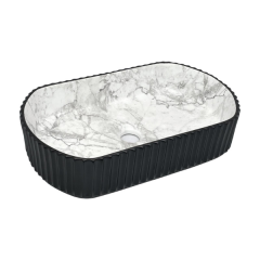 İçi Beyaz Dışı Siyah Lavabo