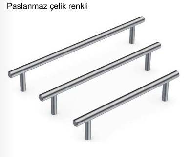 LINDSEY III Kulp paslanmaz çelik renkli 128mm