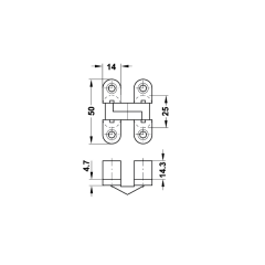 ADNE Gizli mentese nikel 14x50mm