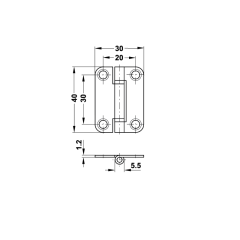 KOBY Yaprak mnt. sabit mil nikel 30x40mm