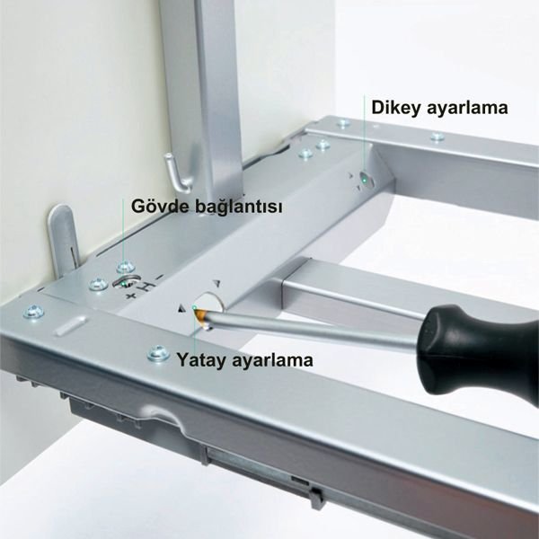 DISPENSA 90° Kapak stabilizatör,g.gri