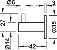 HANGER R Askı mat siyah(PVD)