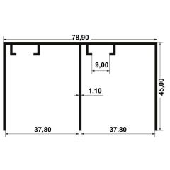 Multisoft 60 Üst ray alü. eloksal 2,7m