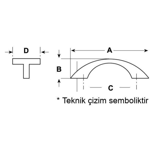 LIBERTY Kulp p.çelik renkli 128mm