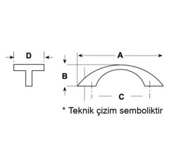 LIBERTY Kulp p.çelik renkli 128mm