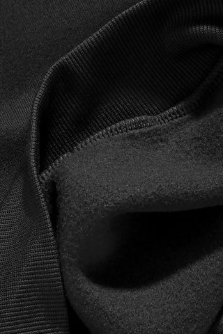 Siyah AC-DC High Voltage Unisex Içi Polar Kapüşonlu Geniş Kesim Fermuarlı Sweatshirt