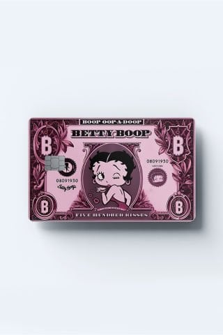 Betty Boop Pembe Dolar Kart Kaplama Sticker