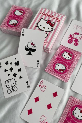 Anime Hello Kitty İskambil Poker Kartı