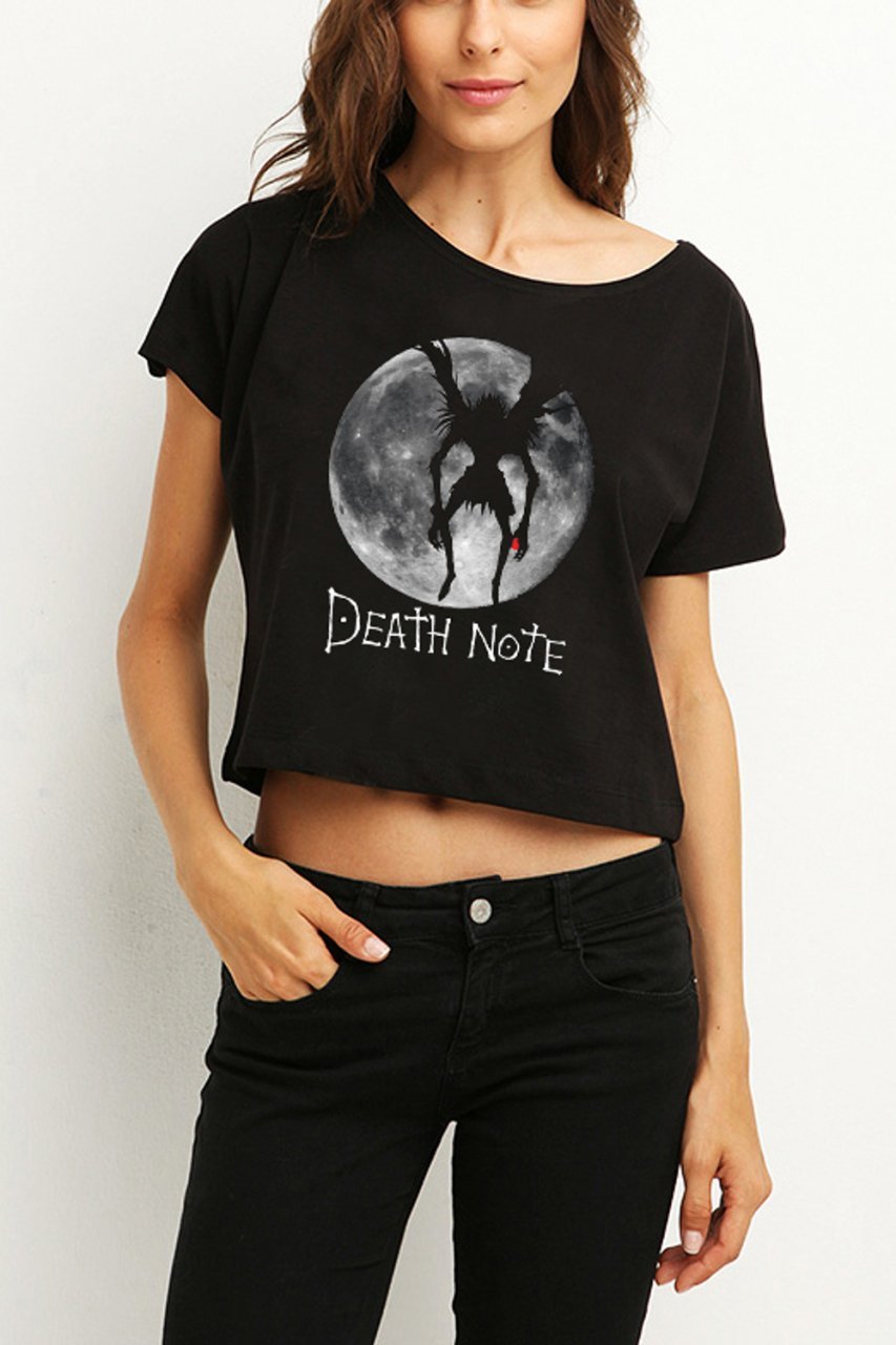 Anime Death Note Ryuk Moon Yarım Kadın T-shirt