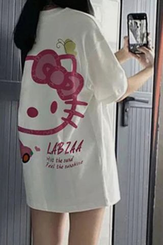 Beyaz Hello Kitty Labzaa Unisex T-Shirt