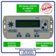 DİJİTAL 20A SOLAR ŞARJ KONTROL CİHAZI 12-24V YERLİ ÜRETİM