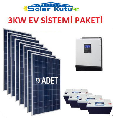 3KW EV SİSTEMİ PAKETİ