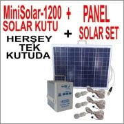 MiniSolar-1200 SOLAR KUTU LİFEPO4 AKÜ AMPUL SET