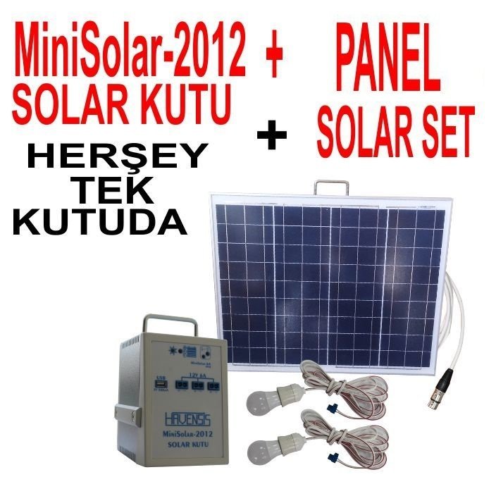 MiniSolar-2012+ SOLAR KUTU LİFEPO4 AKÜ +AMPUL SET