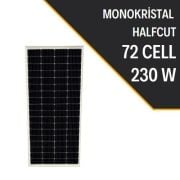 230W HALF CUT MONOKRİSTAL GÜNEŞ PANELİ