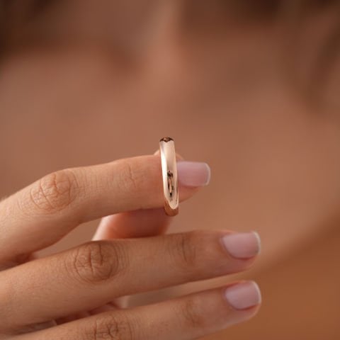 4mm Rose Klasik Bombe Alyans