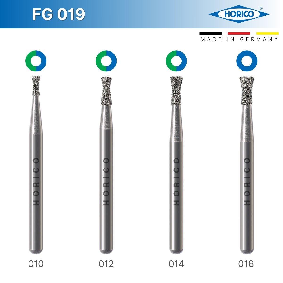 Ters Konik Elmas Frez, Boyun Elmas Kaplı - FG 019