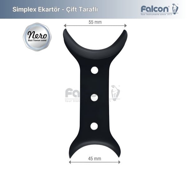Simplex Fotoğraf Ekartörü - Çift Taraflı 110mm (Nero)